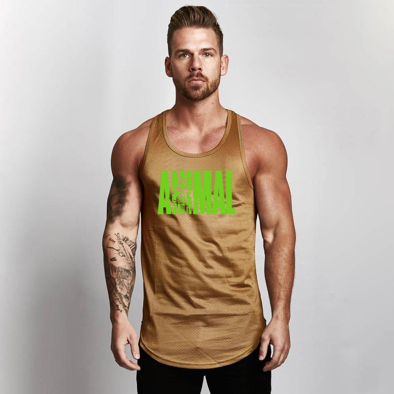 Summer Brand Fitness Tank Top Men Bodybuilding 2021 Gyms Clothing Fitness Men Shirt slim fit Vests Mesh Singlets Muscle Tops