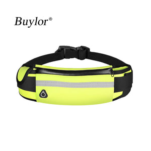 Buylor Sports Waist Pack Men Belt Pouch Women Running Belt Waist Bag Men Waterproof Fanny Pack Wallet Portable Phone Holder Gym