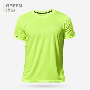 2020 Polyester Gym Shirt Sport T Shirt Men Short Sleeve Running Shirt Men Workout Training Tees Fitness Top Sport T-shirt