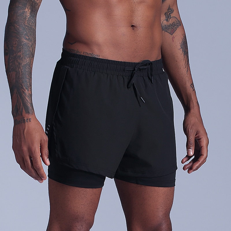 Shorts Men Running Quick Dry Workout Bodybuilding Gym Spandex Seawpants Mesh Sports Jogging Pocket Tennis Training Turnks