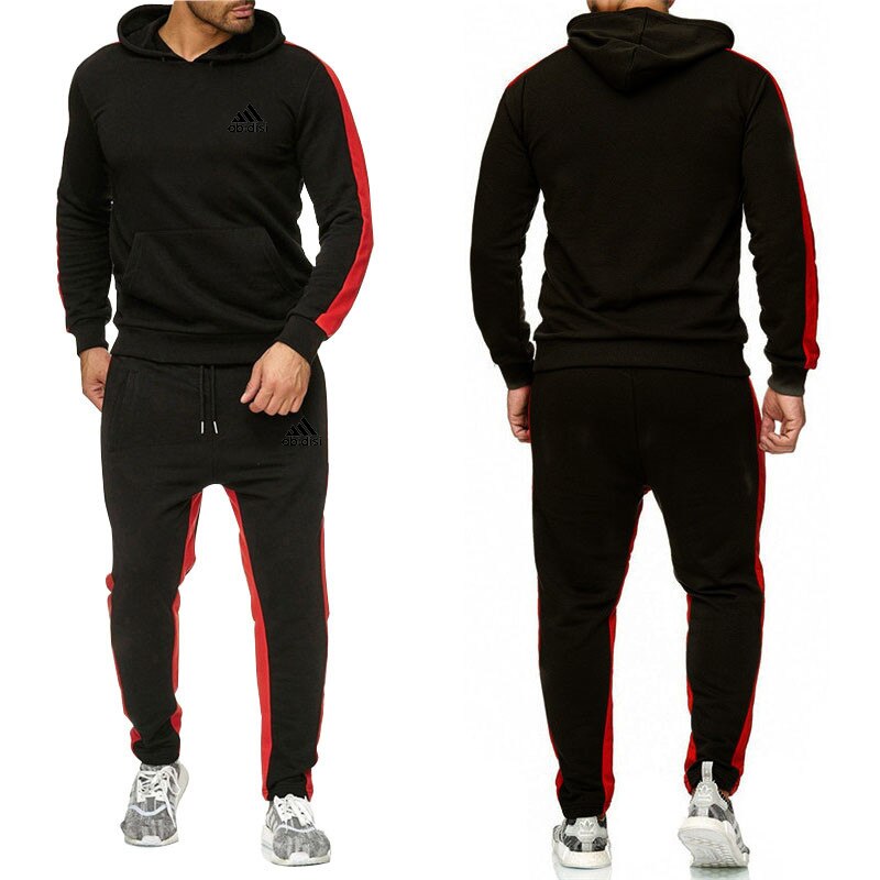 2021New Men's Autumn Winter Sets Zipper Hoodie+Pants Pieces Casual Tracksuit Male Sportswear Gym Brand Clothing Sweat Suit