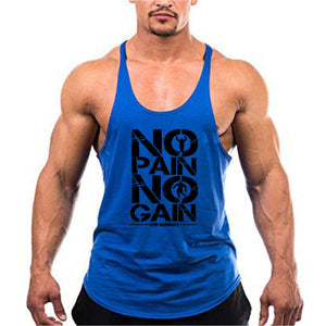 Brand Gym Stringer Tank Top Men Bodybuilding Clothing Cotton Sleeveless Shirt Man Fitness Vest Singlet Sportwear Workout Tanktop