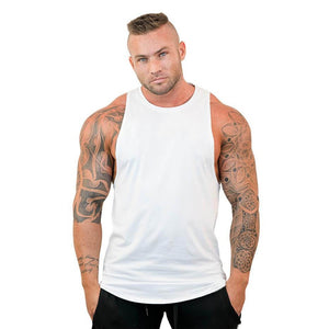 Brand Clothing Gym Vest Bodybuilding Tank Top Men Fitness Wear Singlet Sleeveless Shirt Solid Cotton Muscle Undershirt