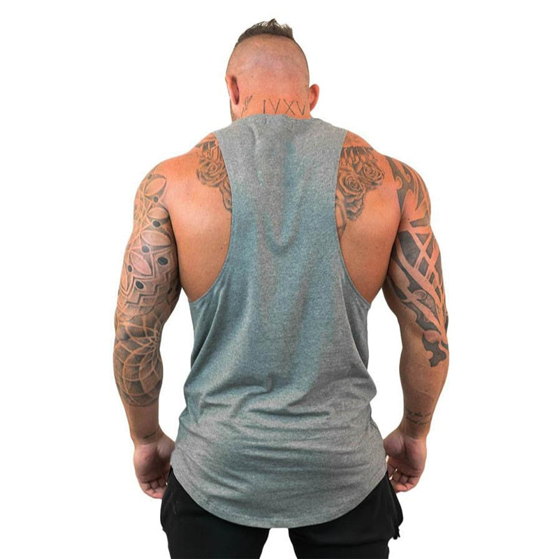 Brand Clothing Gym Vest Bodybuilding Tank Top Men Fitness Wear Singlet Sleeveless Shirt Solid Cotton Muscle Undershirt