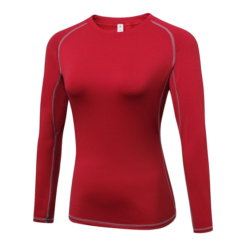 New Women Gym Casual Yogawear Yoga Shirts Long Sleeve Workout Tops Fitness Running Sport T-Shirts Training Yoga Sportswear