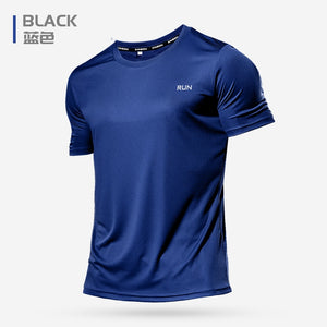 2020 Polyester Gym Shirt Sport T Shirt Men Short Sleeve Running Shirt Men Workout Training Tees Fitness Top Sport T-shirt