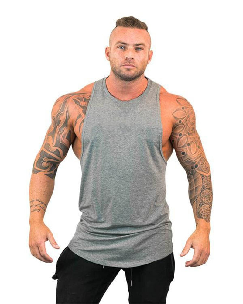 New fashion cotton sleeveless shirts gym hooded tank top men Fitness Vest Solid Bodybuilding singlets workout tanktop men