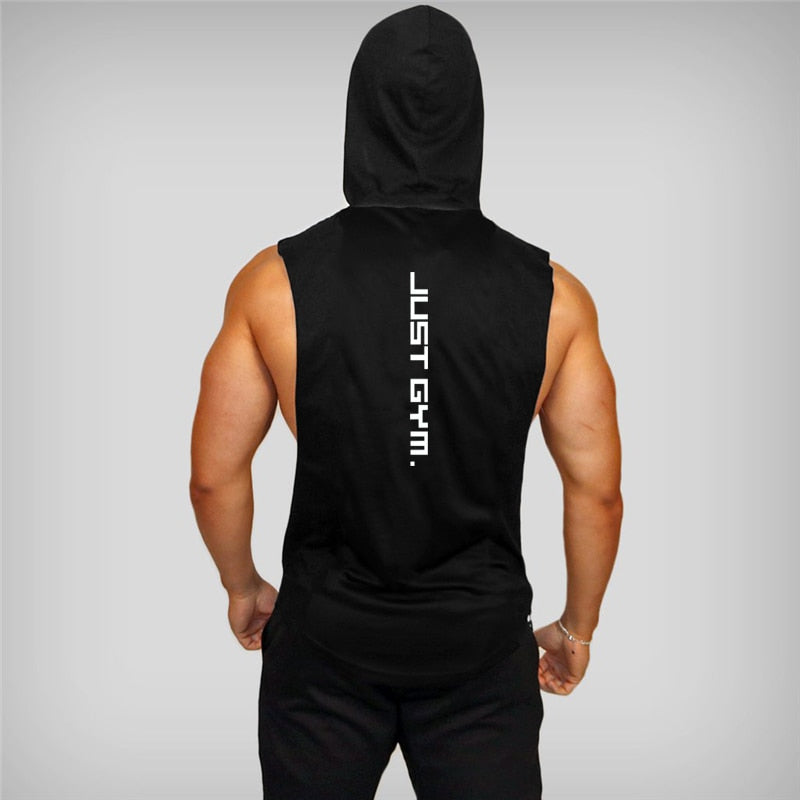 New Fashion Cotton Sleeveless Shirts Gym Hoodies Tank Top Men Fitness Shirt Bodybuilding Singlet Workout Vest Men