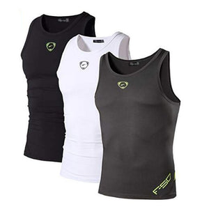 Jeansian 3 Pack Sport Tank Tops Tanktops Sleeveless Shirts Running Grym Workout Fitness LSL3306 PackA