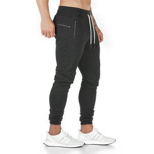 Mens Joggers Pants Fitness Tights Track Pant Skinny Gyms Muscle Trousers Casual Black Solid Color Workout Sportswear Sweatpants