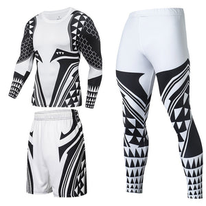 Men Sportswear Superhero Compression Sport Suits Quick Dry Clothes Sports Joggers Training Gym Fitness Tracksuits Running Set