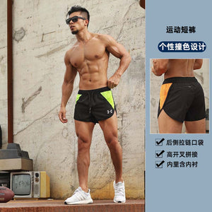 Track and Field Sports Training Shorts Men's Running Workout Quick-Drying Shorts Marathon Sports Summer Physical Examination Beach Swim Trunks