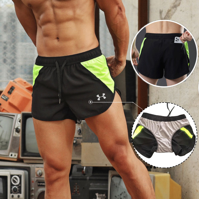 Track and Field Sports Training Shorts Men's Running Workout Quick-Drying Shorts Marathon Sports Summer Physical Examination Beach Swim Trunks