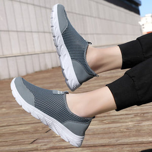 Men's Athletic Walking Shoes Mesh Comfortable Work Sneakers Running Gym Tennis Sports Sneakers Slip on Loafers Sock Shoes Men