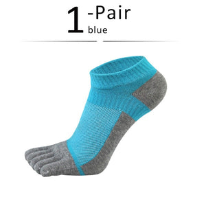 VERIDICAL Pure Cotton Five Finger Socks Mens Sports Breathable Comfortable Shaping Anti Friction Men's Socks With Toes EU 38-44