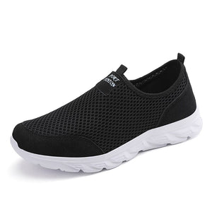 Men's Athletic Walking Shoes Mesh Comfortable Work Sneakers Running Gym Tennis Sports Sneakers Slip on Loafers Sock Shoes Men