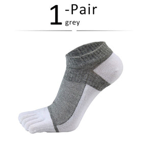 VERIDICAL Pure Cotton Five Finger Socks Mens Sports Breathable Comfortable Shaping Anti Friction Men's Socks With Toes EU 38-44