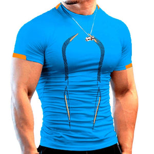 Men Running Compression T-shirt Short Sleeve Sport Tees Gym Fitness Tops Male Jogging Tracksuit Quick Drying Athletic Shirt Tops