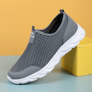 Men's Athletic Walking Shoes Mesh Comfortable Work Sneakers Running Gym Tennis Sports Sneakers Slip on Loafers Sock Shoes Men