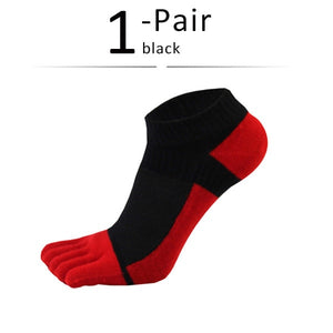 VERIDICAL Pure Cotton Five Finger Socks Mens Sports Breathable Comfortable Shaping Anti Friction Men's Socks With Toes EU 38-44