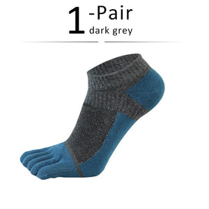 VERIDICAL Pure Cotton Five Finger Socks Mens Sports Breathable Comfortable Shaping Anti Friction Men's Socks With Toes EU 38-44