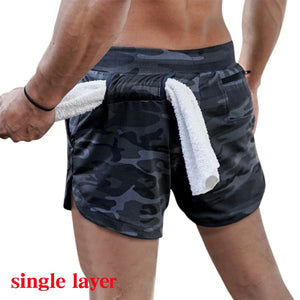 Running Shorts Men Fitness Single-deck Quick Dry GYM Shorts Jogging Training Workout Summer Sport Short Pants Men Sport Shorts