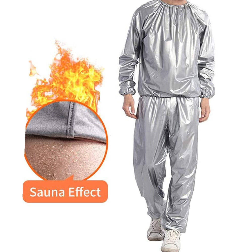 Wholesale Unisex Sweat Sauna Exercise Gym Fitness Weight Loss Suit Top Pants Clothes Set Fitness Equipment Accessories