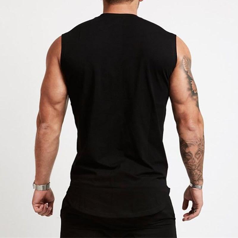 2020 Gym Workout Sleeveless Shirt Tank Top Men Bodybuilding Clothing Fitness Mens Sportwear Vests Muscle Men Tank Tops