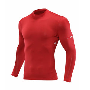 Compression Shirts Men&#39;s Fitness Workout Long Sleeve T-shirt Gym Training Tops Muscle Tees