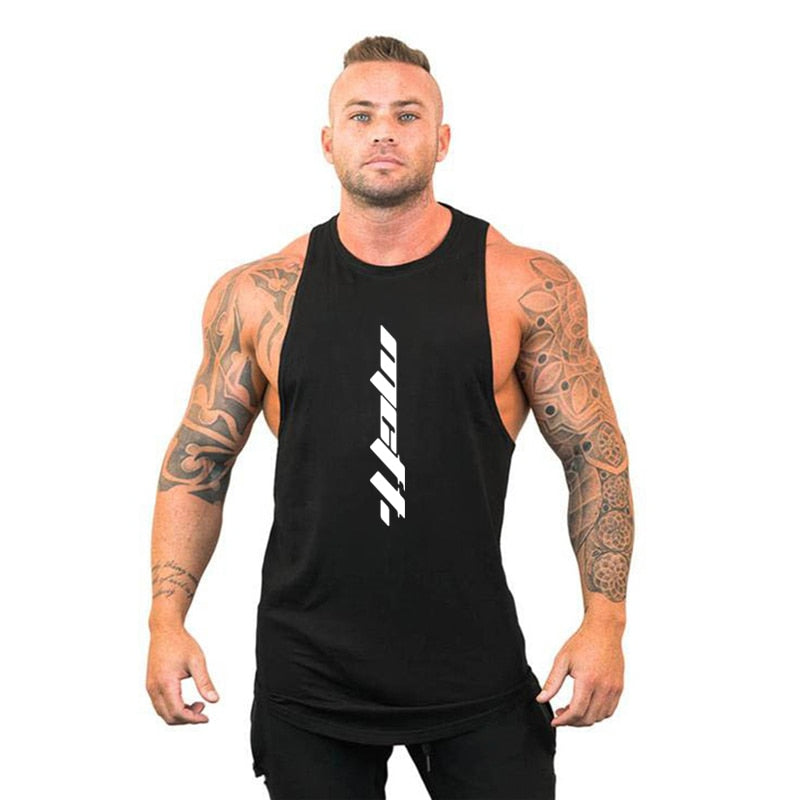 Brand Clothing Gym Vest Bodybuilding Tank Top Men Fitness Wear Singlet Sleeveless Shirt Solid Cotton Muscle Undershirt