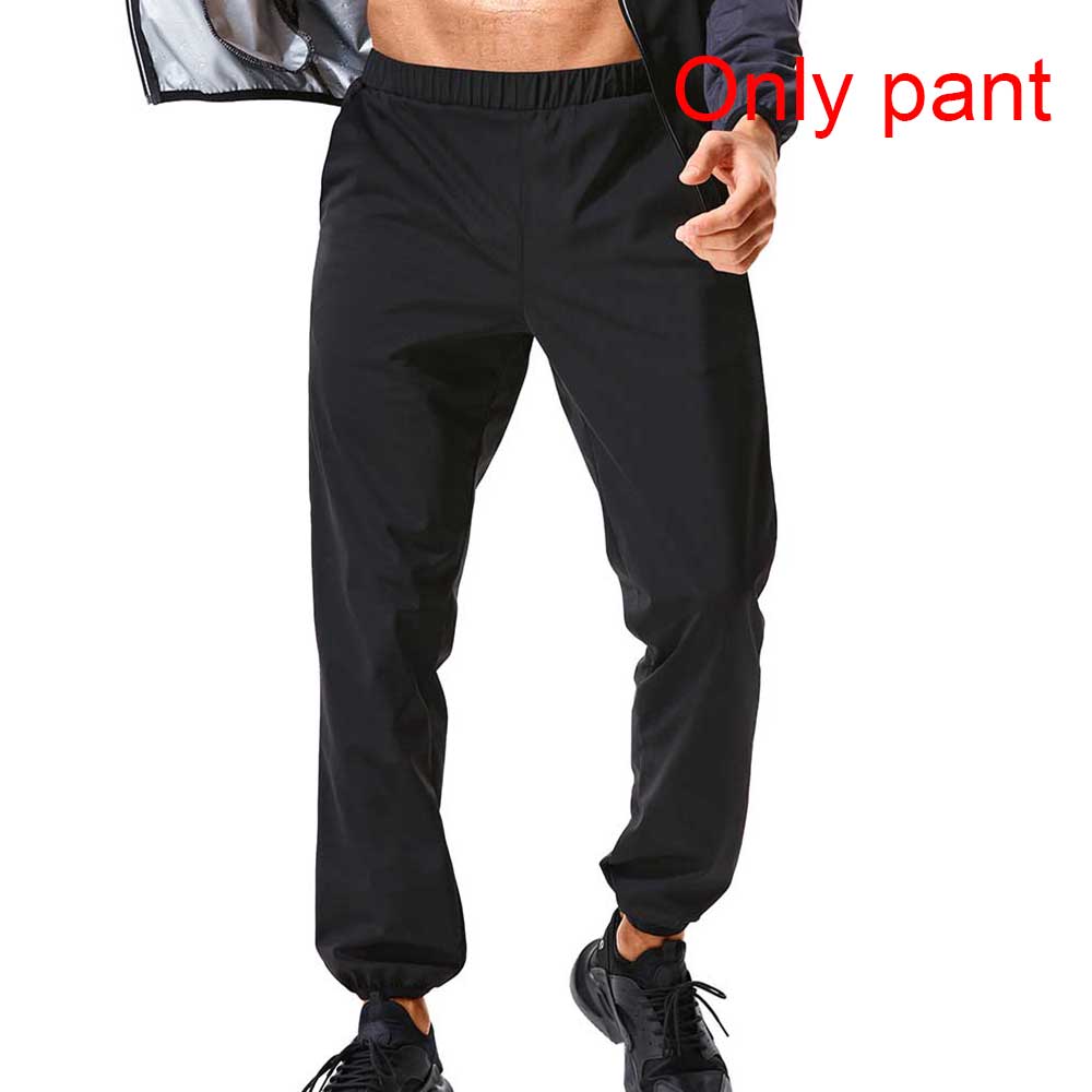 LAZAWG Mens Sauna Set Sweat Suit Weight Loss Top Pant Slimming Jacket Trousers Workout Leggings Shirt Body Shaper Fat Burner Gym