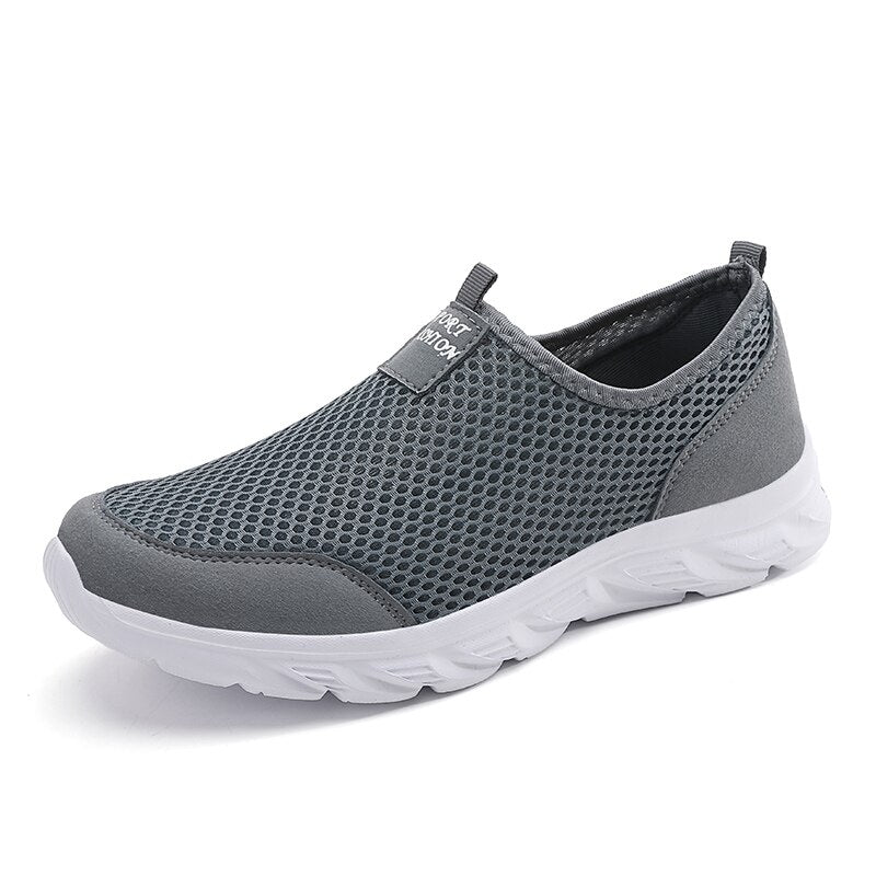 Men's Athletic Walking Shoes Mesh Comfortable Work Sneakers Running Gym Tennis Sports Sneakers Slip on Loafers Sock Shoes Men