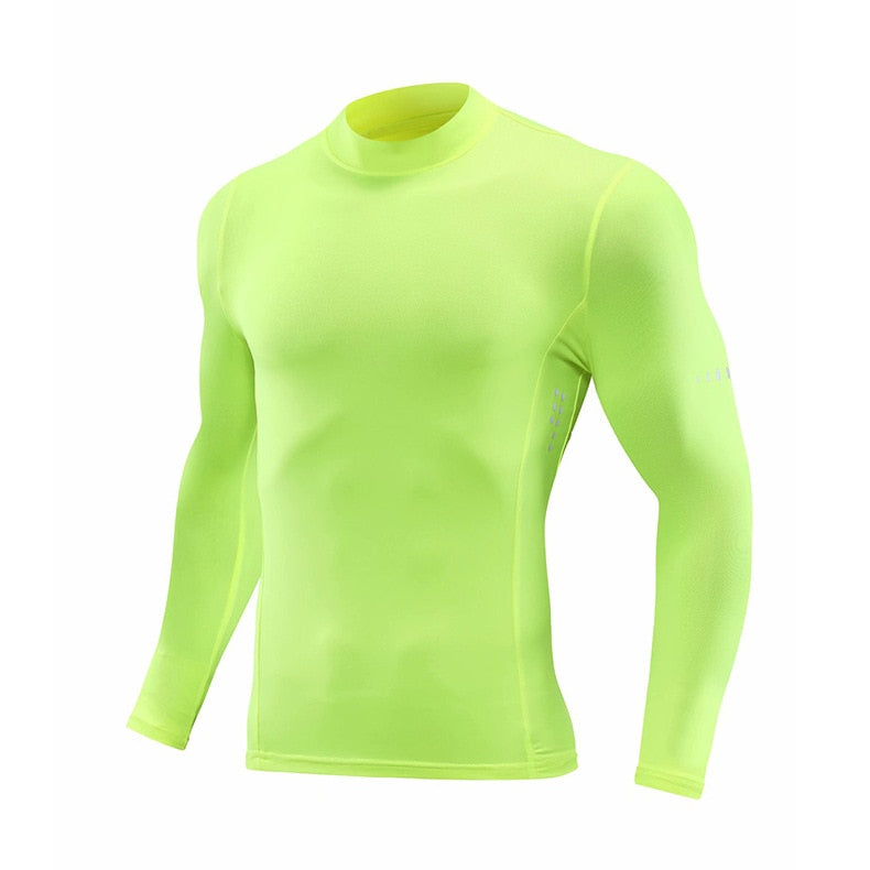 Compression Shirts Men&#39;s Fitness Workout Long Sleeve T-shirt Gym Training Tops Muscle Tees