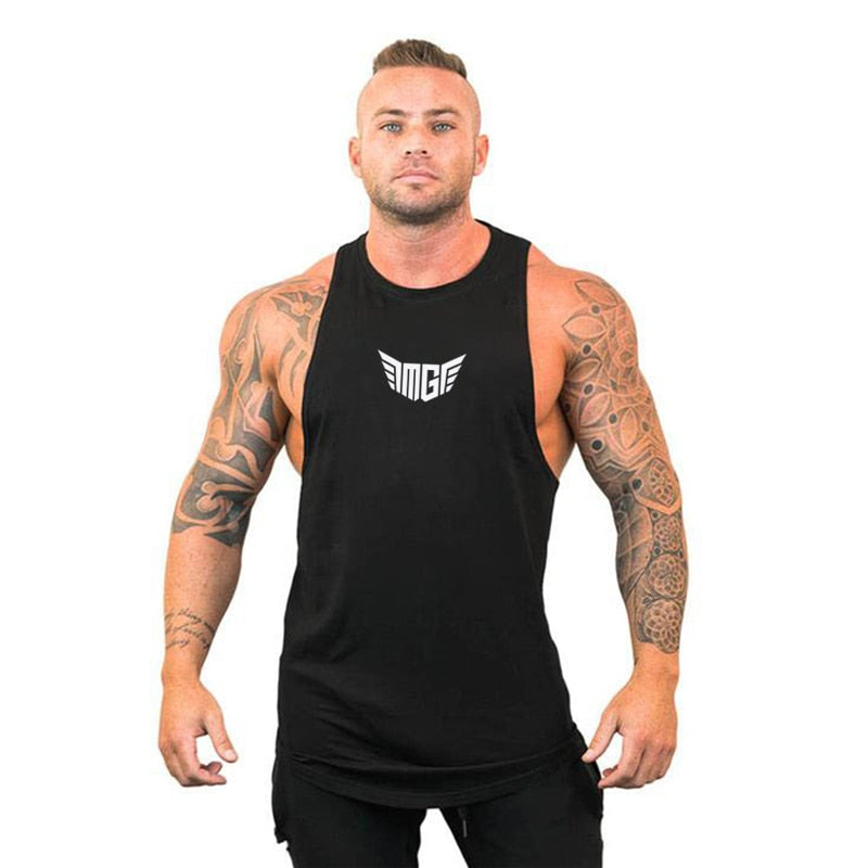 Brand Clothing Gym Vest Bodybuilding Tank Top Men Fitness Wear Singlet Sleeveless Shirt Solid Cotton Muscle Undershirt