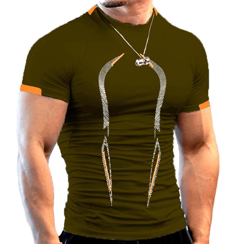 Men Running Compression T-shirt Short Sleeve Sport Tees Gym Fitness Tops Male Jogging Tracksuit Quick Drying Athletic Shirt Tops