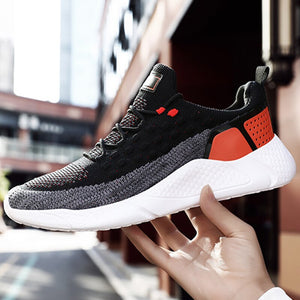 2022 New Mesh Breathable Lace-up Shoes Light Outdoor Sneakers Wearable Non-slip Work Shoes Travel Gym Shoes Men Tenis Masculino