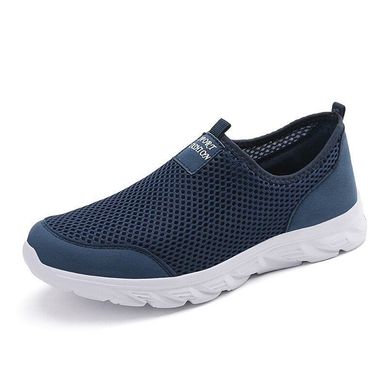 Men's Athletic Walking Shoes Mesh Comfortable Work Sneakers Running Gym Tennis Sports Sneakers Slip on Loafers Sock Shoes Men