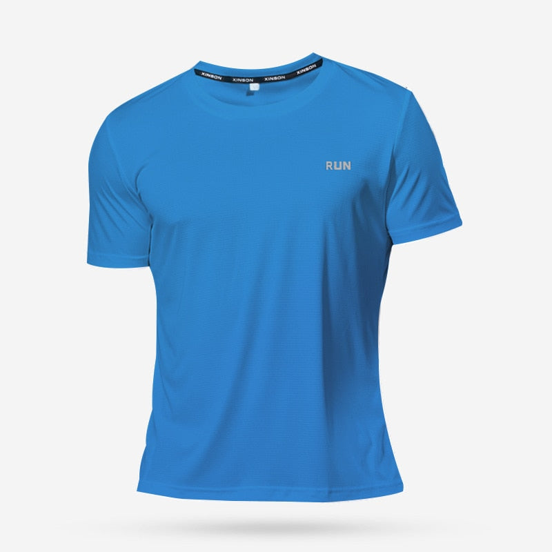 2020 Polyester Gym Shirt Sport T Shirt Men Short Sleeve Running Shirt Men Workout Training Tees Fitness Top Sport T-shirt