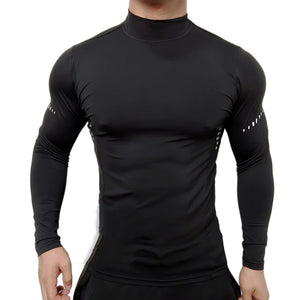 Compression Shirts Men&#39;s Fitness Workout Long Sleeve T-shirt Gym Training Tops Muscle Tees