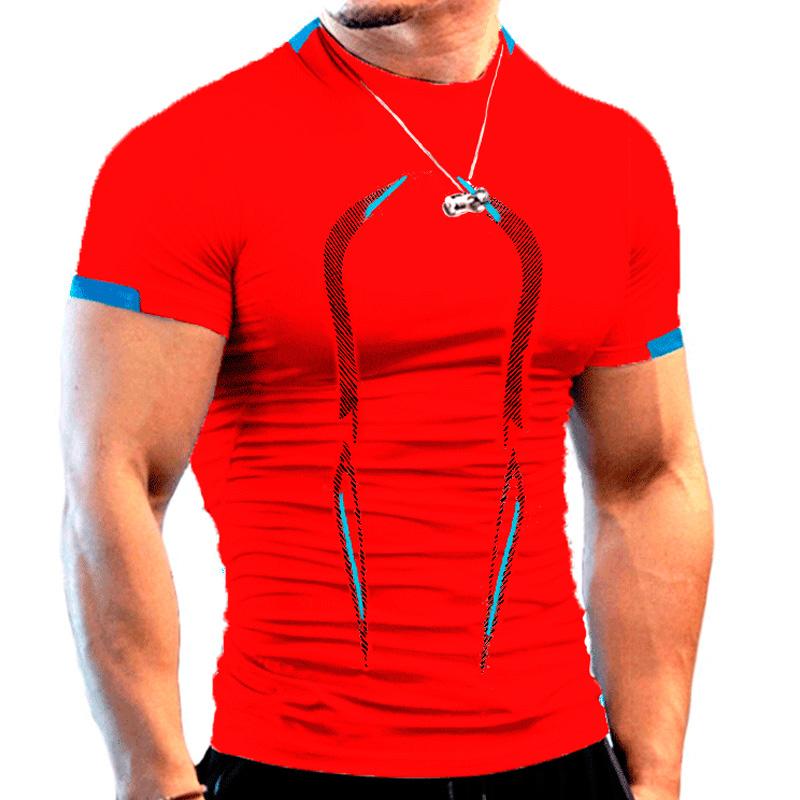 Men Running Compression T-shirt Short Sleeve Sport Tees Gym Fitness Tops Male Jogging Tracksuit Quick Drying Athletic Shirt Tops