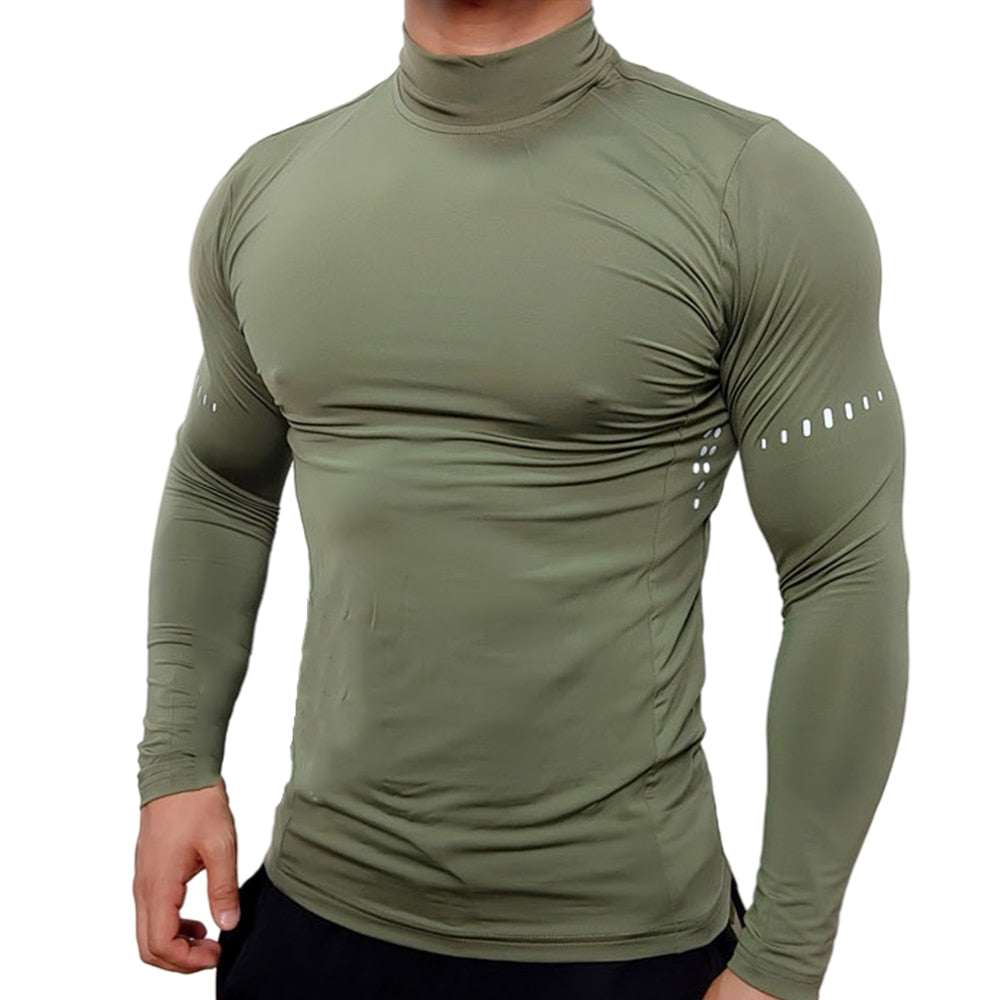 Compression Shirts Men&#39;s Fitness Workout Long Sleeve T-shirt Gym Training Tops Muscle Tees