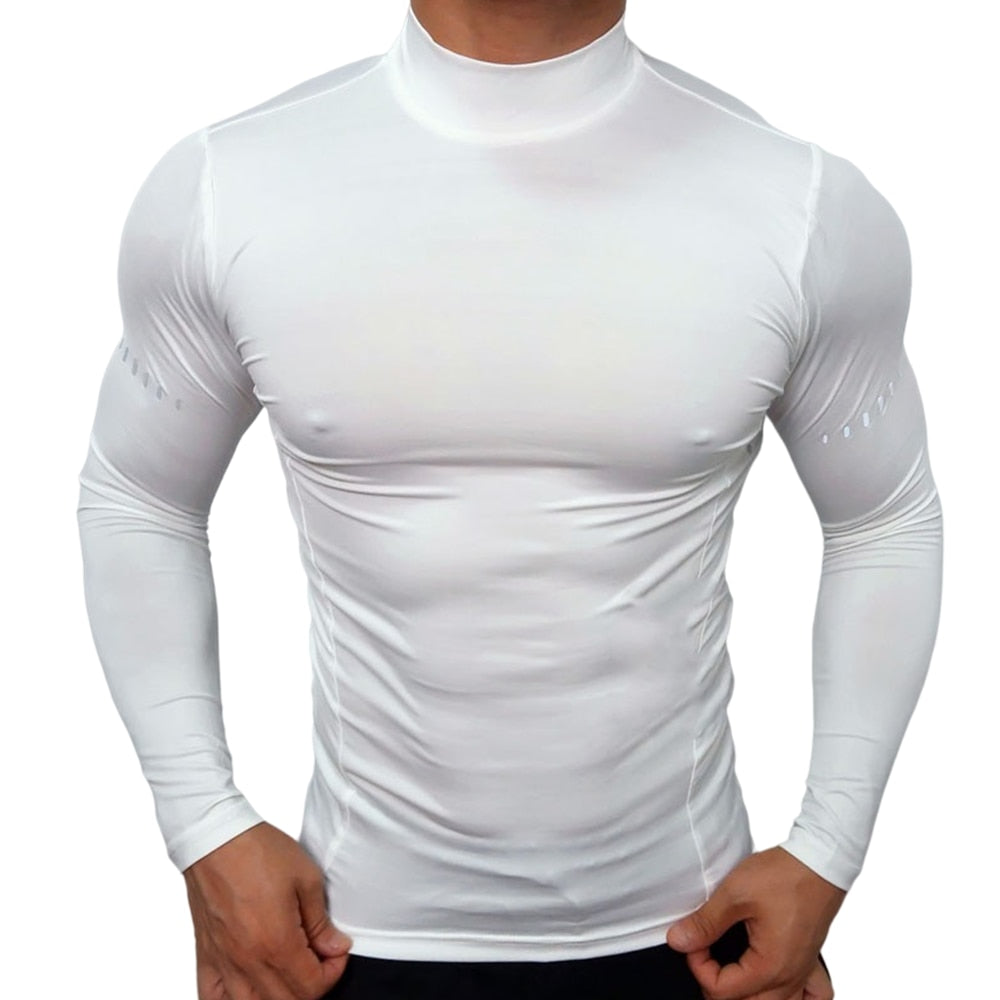 Compression Shirts Men&#39;s Fitness Workout Long Sleeve T-shirt Gym Training Tops Muscle Tees