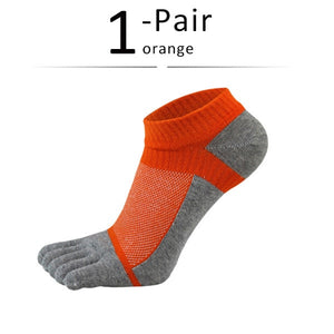 VERIDICAL Pure Cotton Five Finger Socks Mens Sports Breathable Comfortable Shaping Anti Friction Men's Socks With Toes EU 38-44