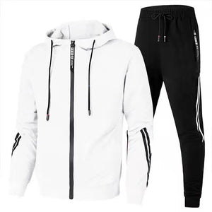 Men's Autumn Winter Sets Zipper Hoodie+pants Two Pieces Casual Tracksuit Male Sportswear Gym Brand Clothing Sweat Suit